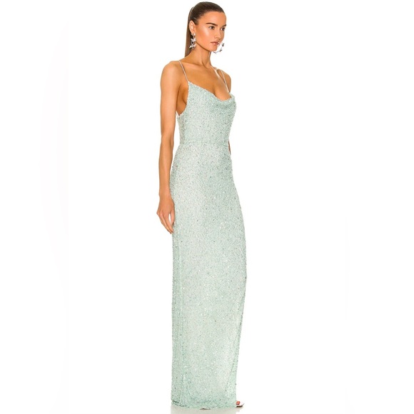 Retrofete Loretta Gown in Bleached Aqua Size XS - Picture 4 of 11